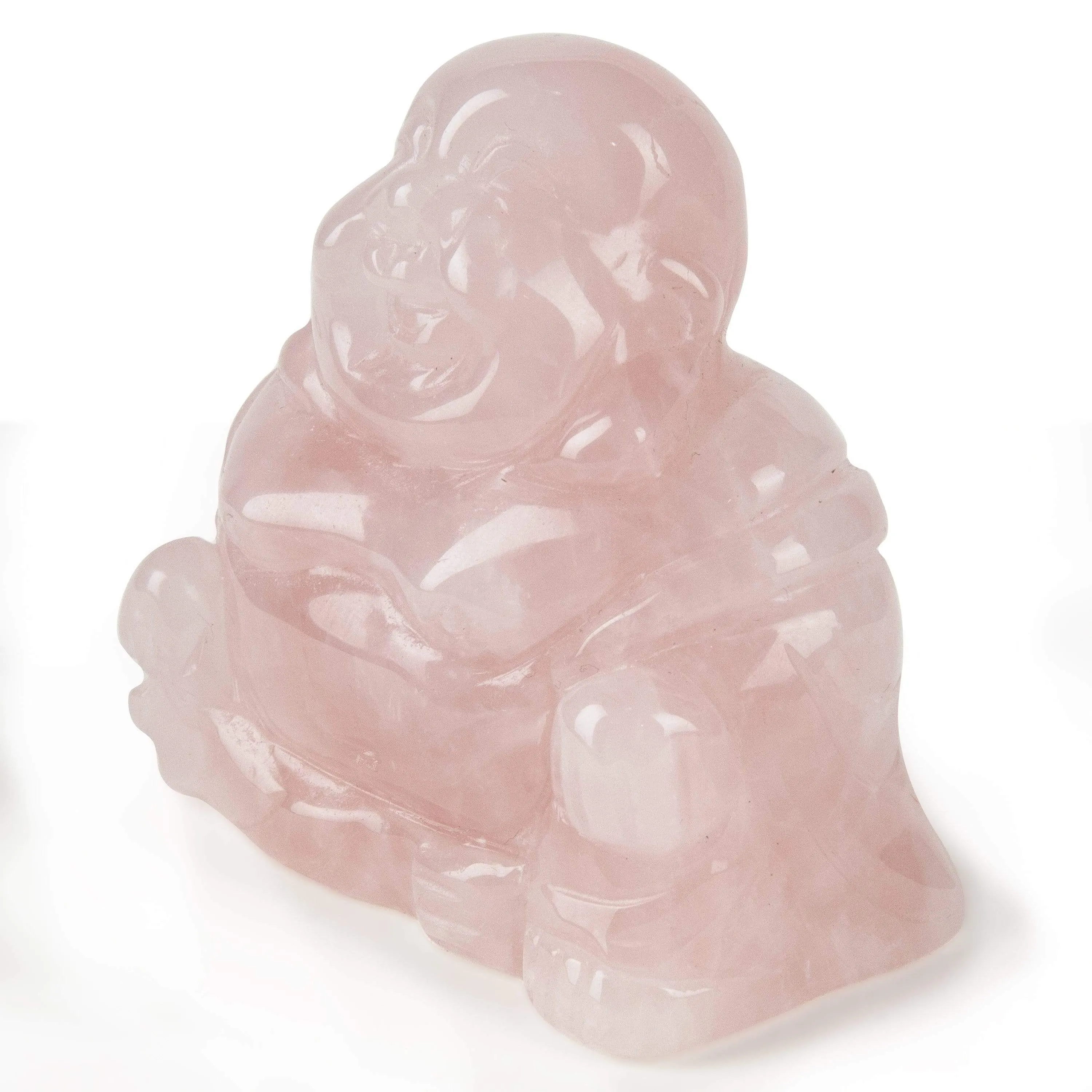 Rose Quartz Budha 2.5 Gemstone Carving