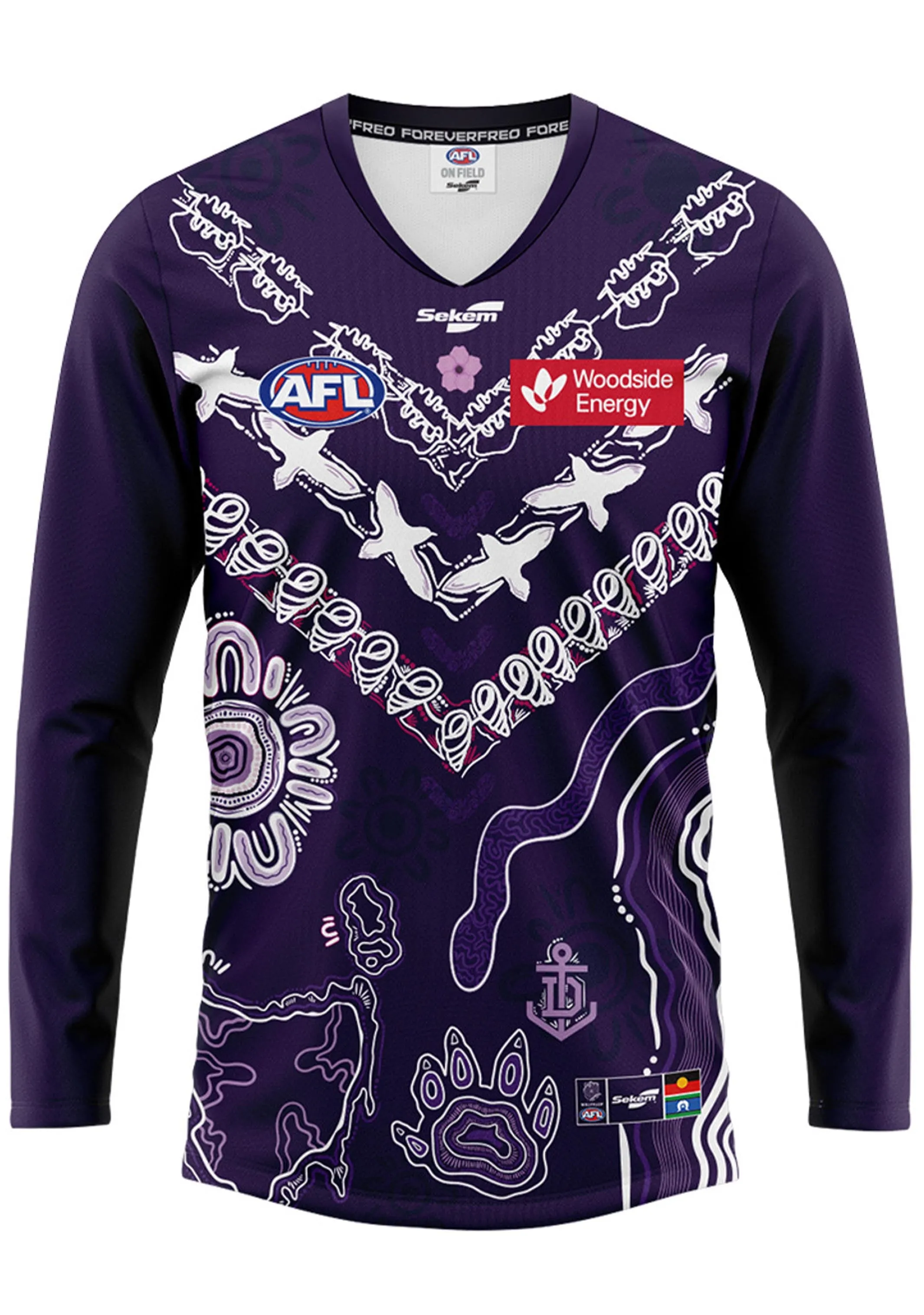 Sekem Fremantle Dockers 2023 Indigenous Home Replica Jumper LS <br> 93F401M04