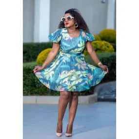 Short Sleeve Floral Dress