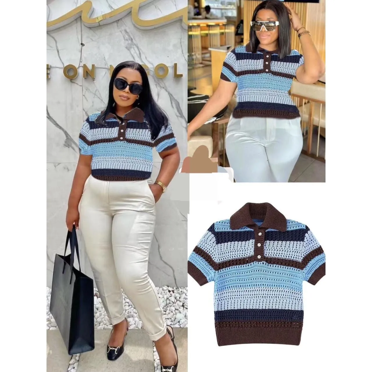 Short Sleeve Knitted Top