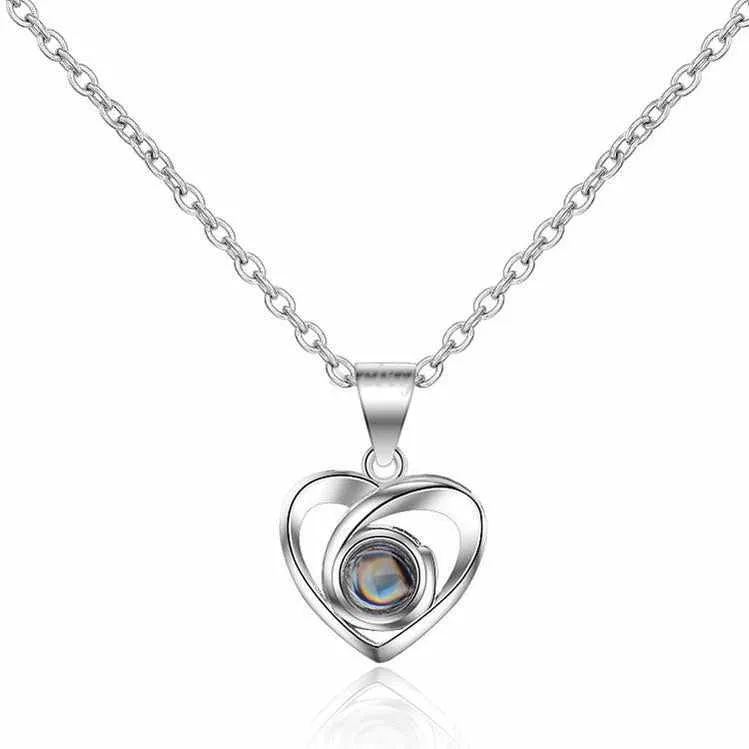 Siciry Eternal Love Personalized Projection Photo Necklace