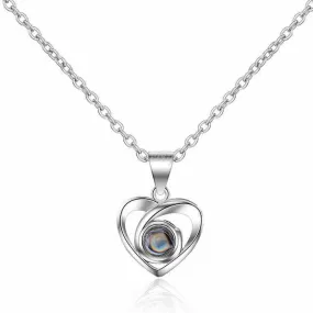 Siciry Eternal Love Personalized Projection Photo Necklace