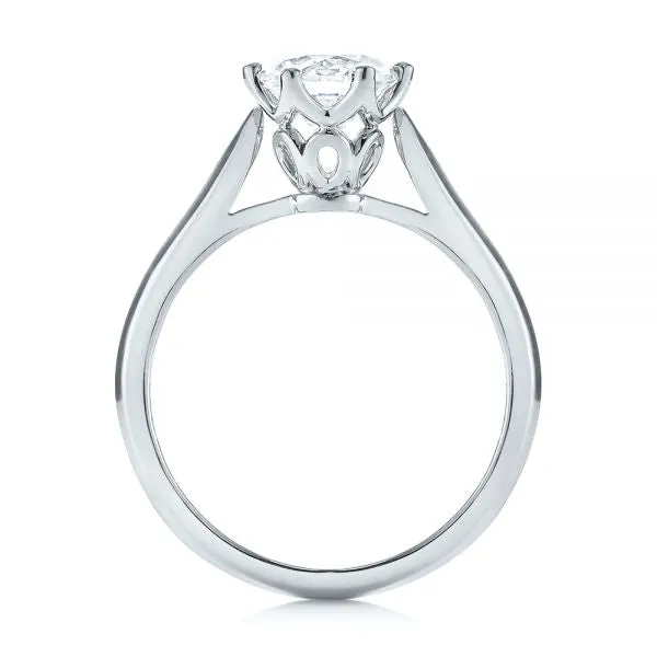 Six Prong Center Crown Solitaire Diamond Engagement Ring [Setting Only] - EC039