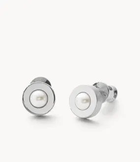 Skagen Agnethe Silver-Tone Stud Earrings SKJ0796040