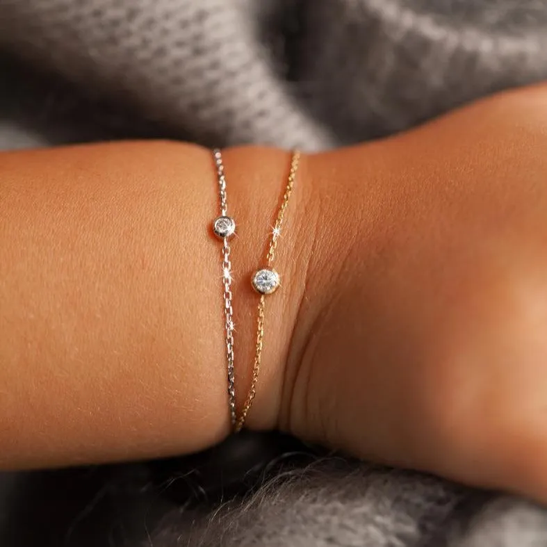 Solitaire Diamond Bracelet For Baby - BB001