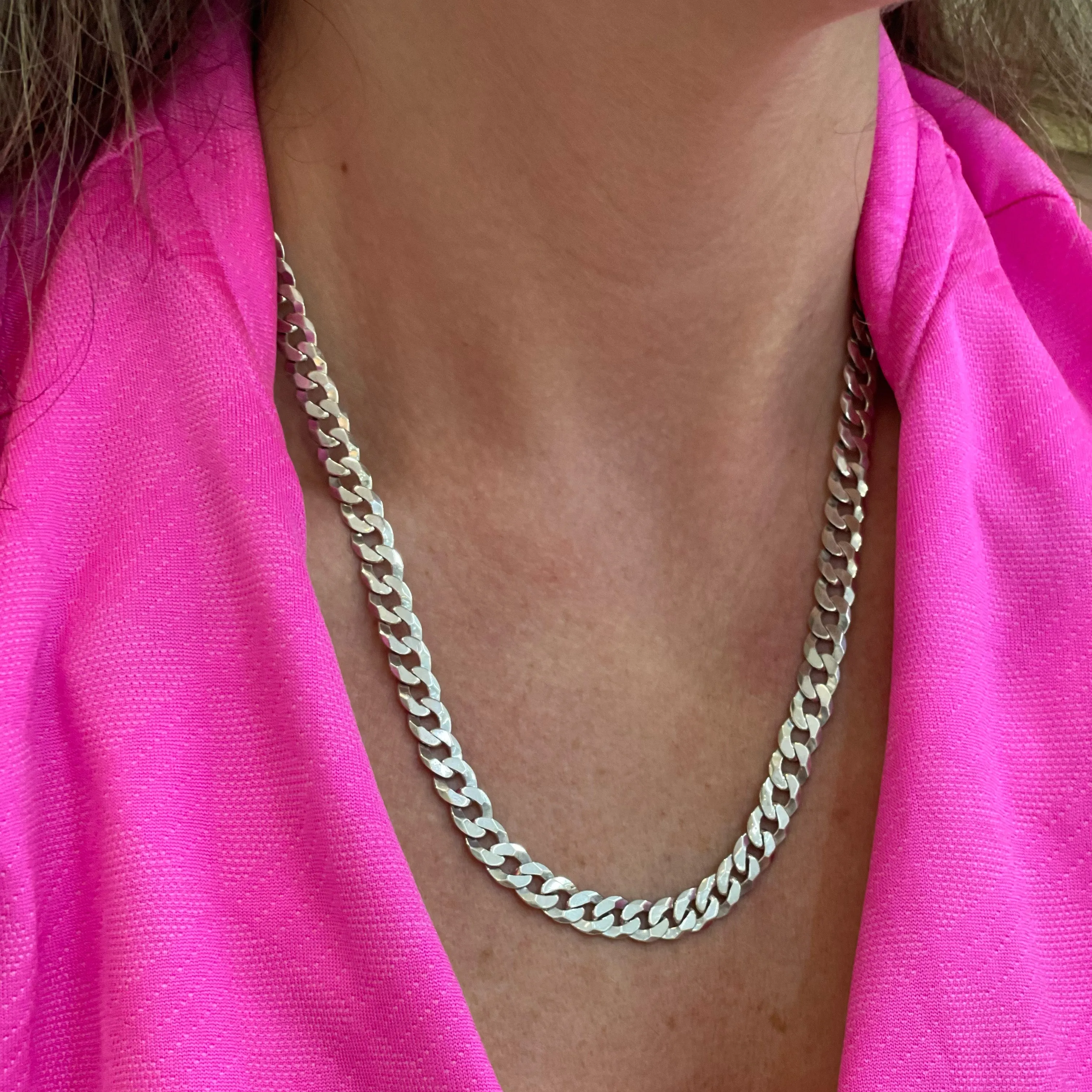 Sterling Silver Ladies Cuban Chain