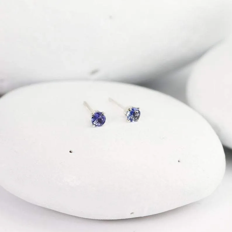 Tanzanite Mini Stud Earrings