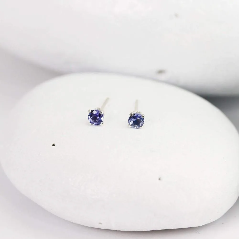 Tanzanite Mini Stud Earrings