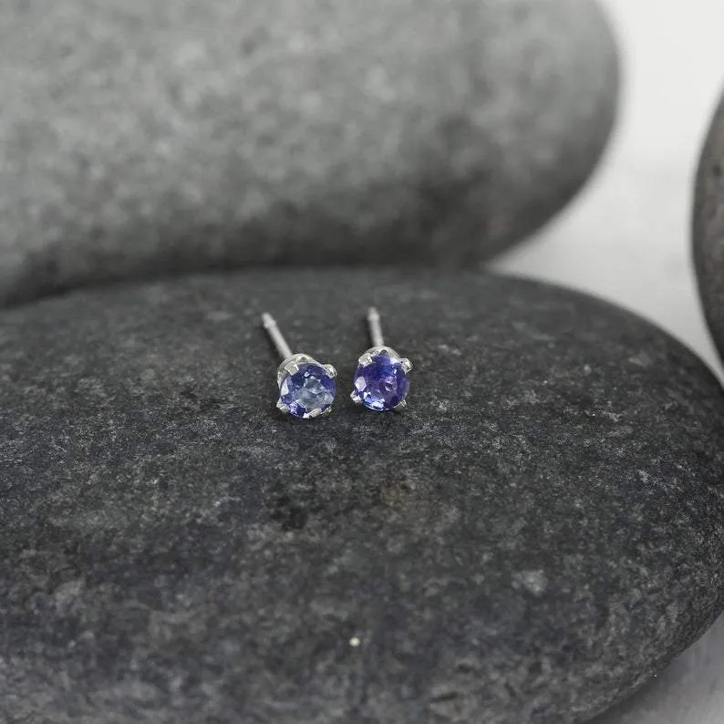 Tanzanite Mini Stud Earrings