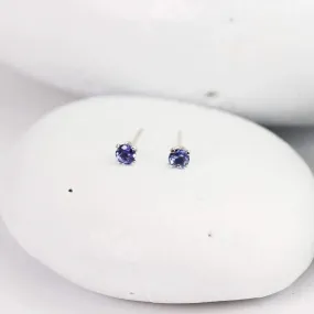 Tanzanite Mini Stud Earrings