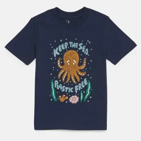 tentree Dress Blue Keep The Sea Kids T-Shirt