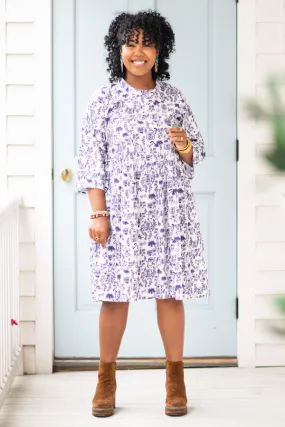 The Edith Dress in Charleston Toile