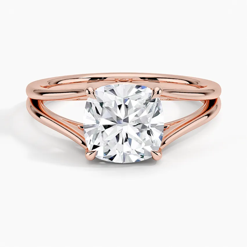 Tressa Split Shank Solitaire Engagement Ring [Setting Only] - EC106C