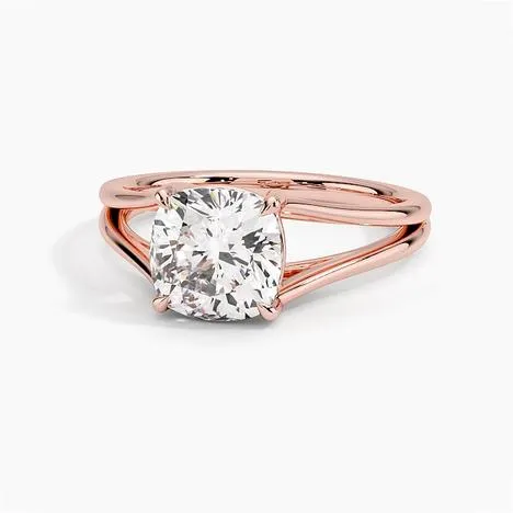 Tressa Split Shank Solitaire Engagement Ring [Setting Only] - EC106C