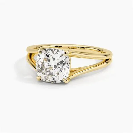 Tressa Split Shank Solitaire Engagement Ring [Setting Only] - EC106C