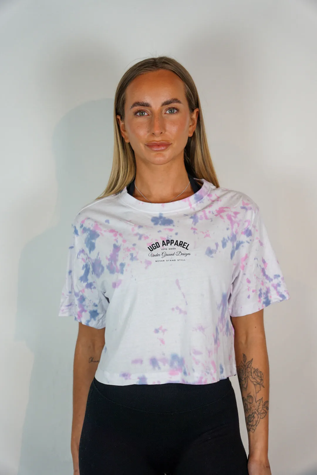 UGD Apparel 'THE CLASSICS' Women's oversize cropped tie dye tee in 5 colours