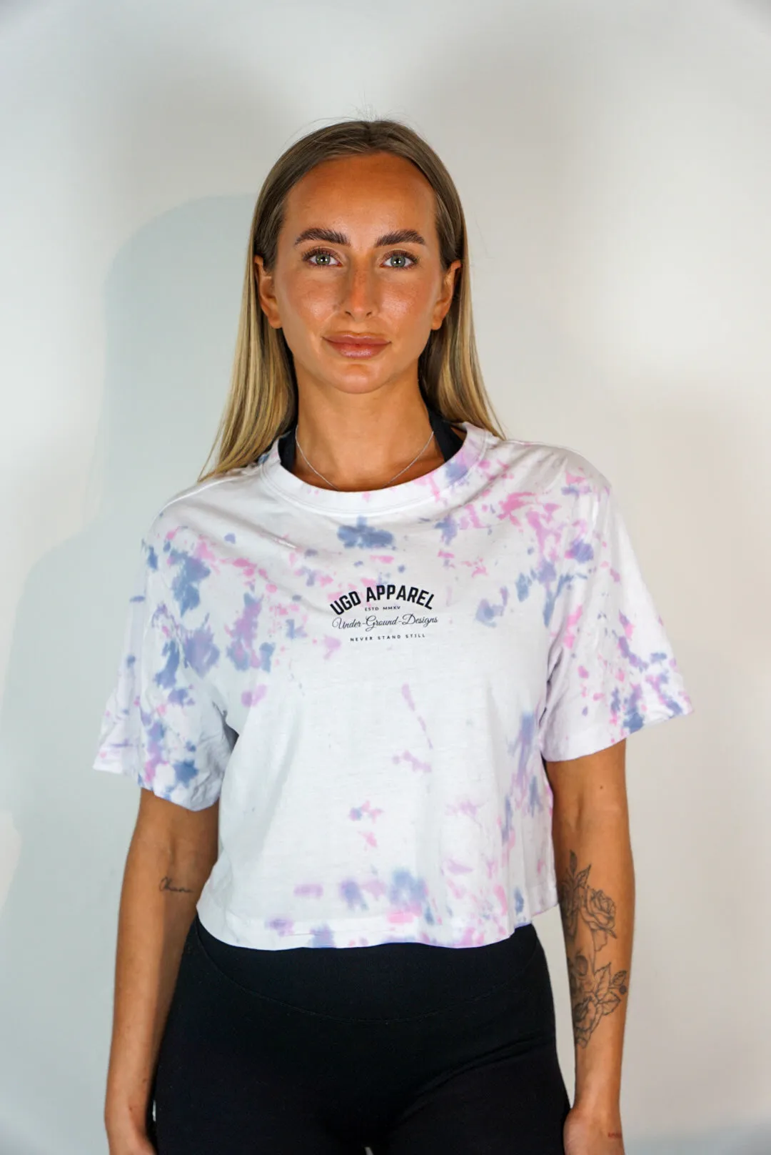 UGD Apparel 'THE CLASSICS' Women's oversize cropped tie dye tee in 5 colours