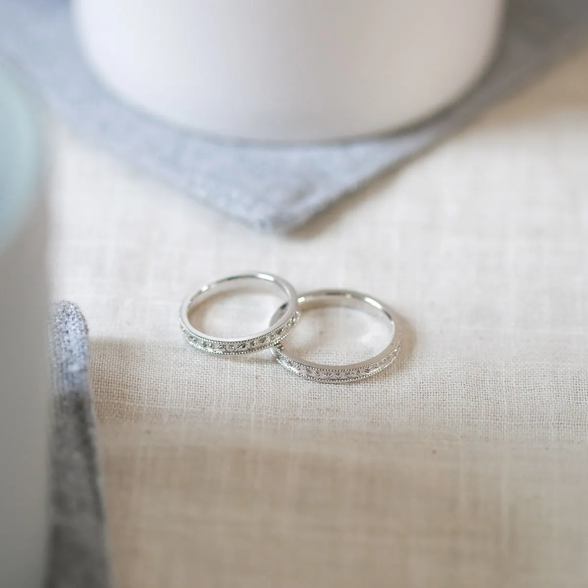 Unique Couple Wedding Ring Set - WM62