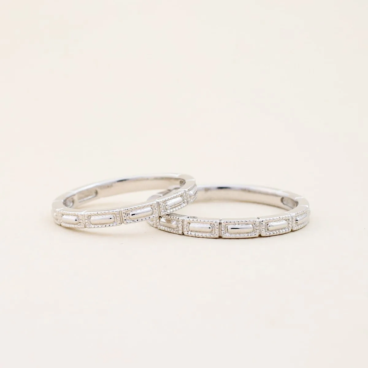 Unique Couple Wedding Ring Set - WM65