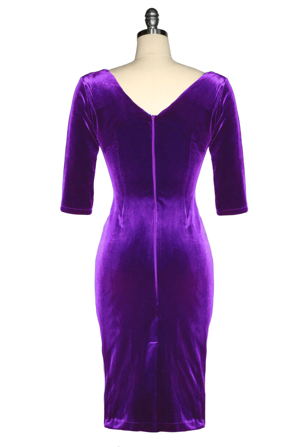 Velvet Vamp Dress (Purple)