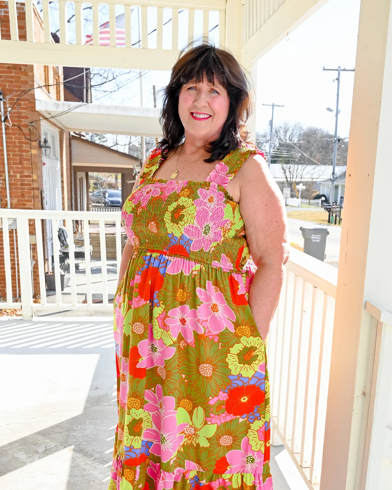 Wildflower Floral Midi Dress PLUS