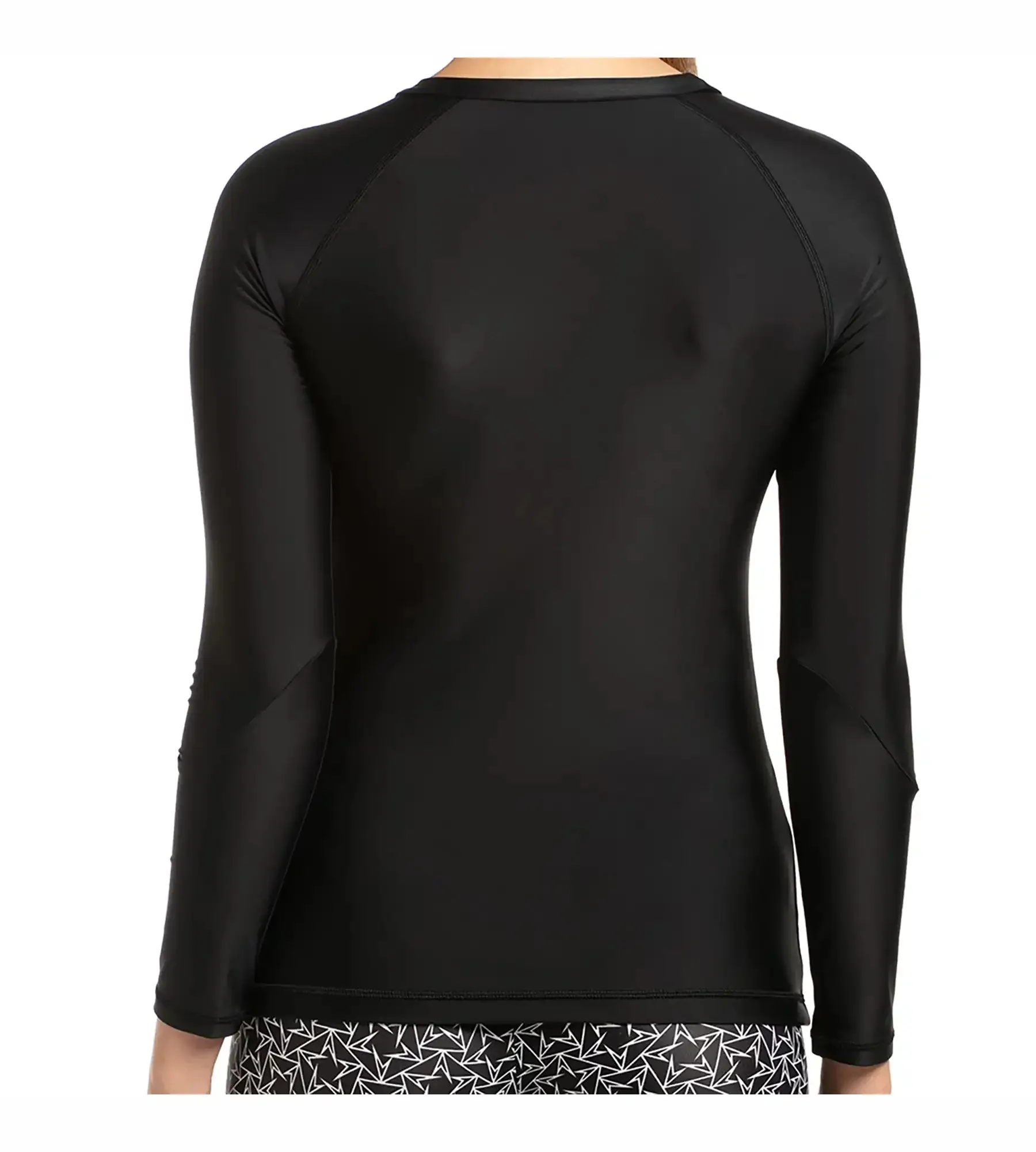 Women's Endurance Boomstar Printed Long Sleeve Suntop - Black & White