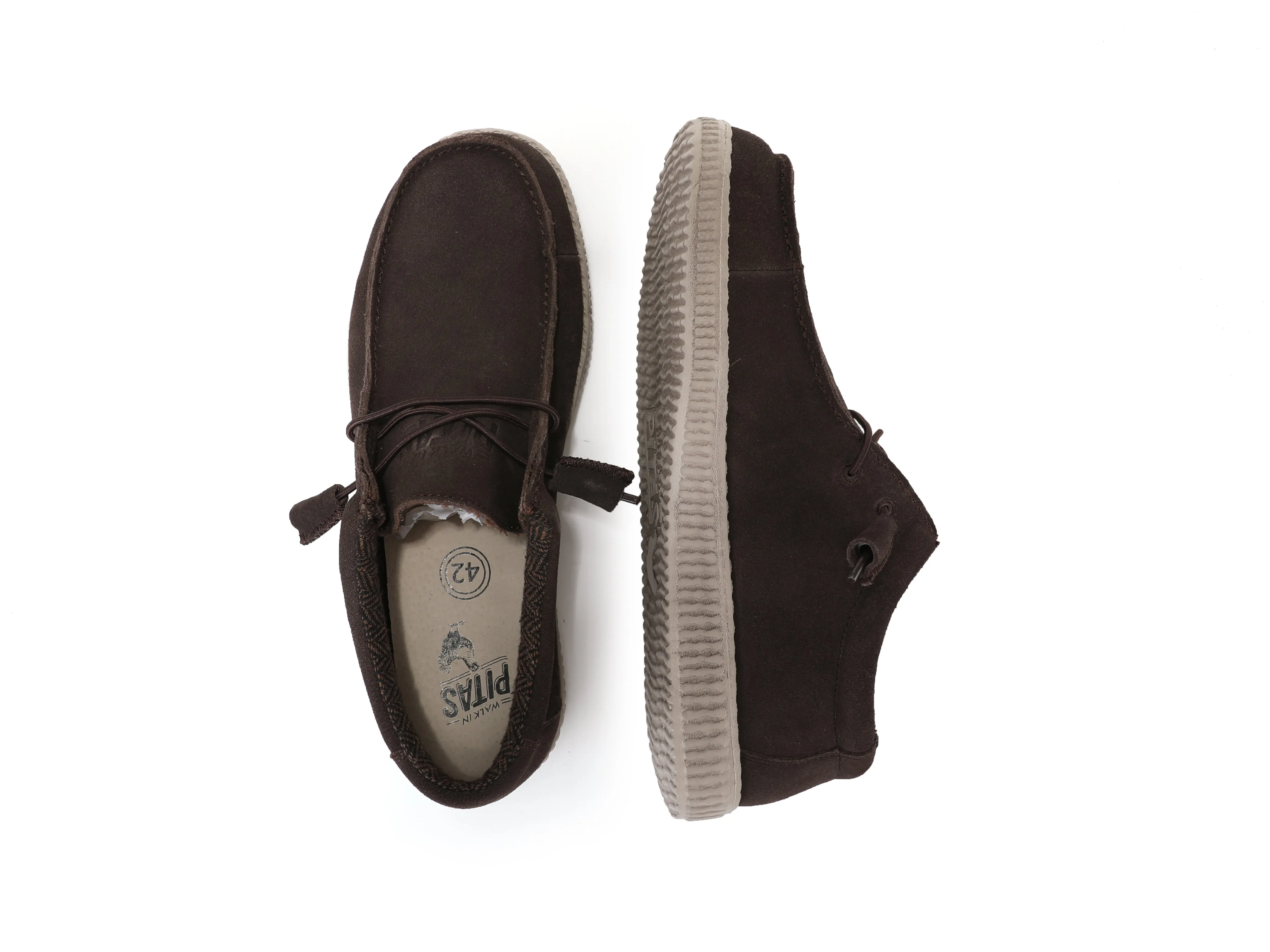 WP150 Water Resistant Dark Tan Suede Easy-On Wallabi