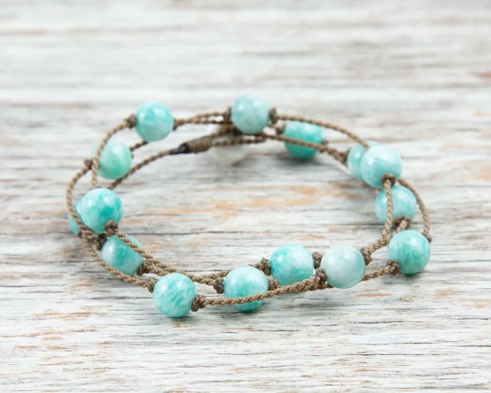 Wrap-1078-Amazonite Round Medium