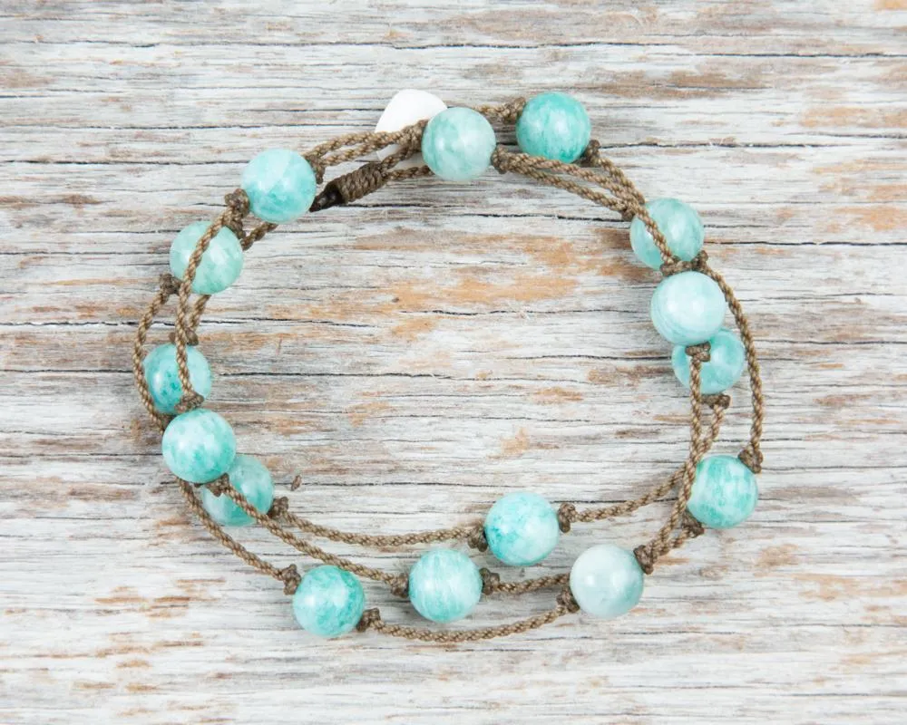 Wrap-1078-Amazonite Round Medium