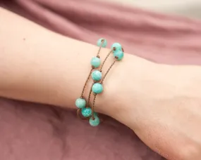 Wrap-1078-Amazonite Round Medium