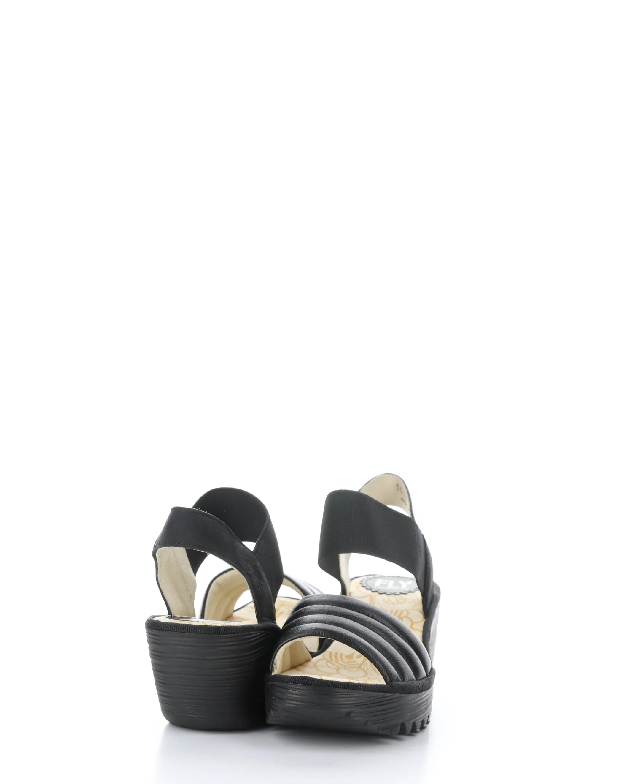 YIKO414FLY 000 BLACK Elasticated Sandals