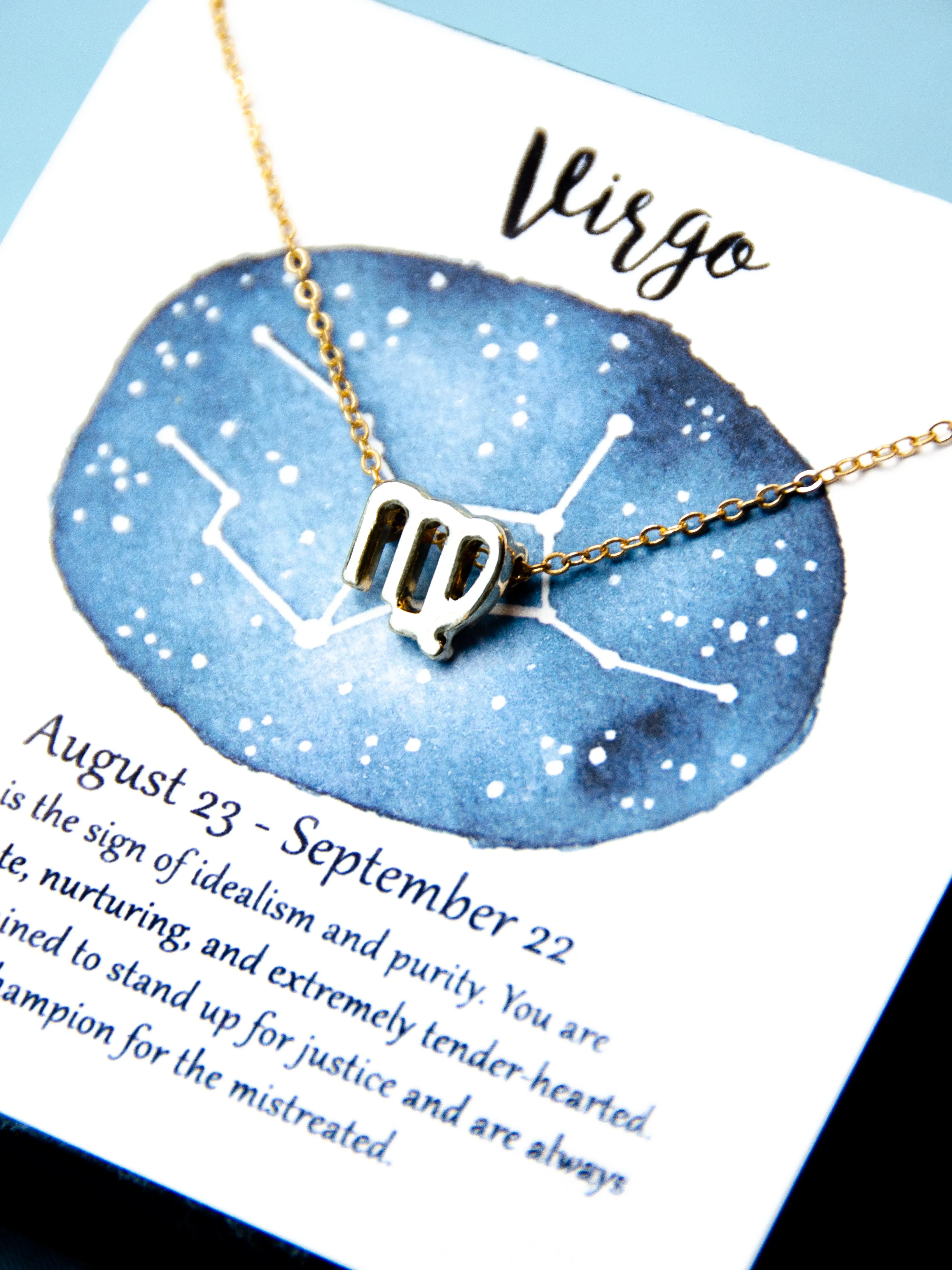 Zodiac Virgo Astrological Necklace