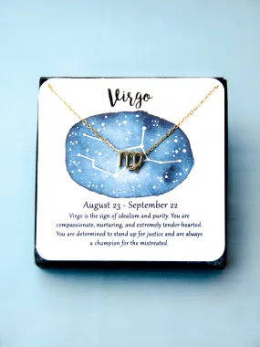 Zodiac Virgo Astrological Necklace