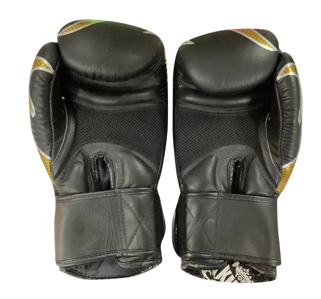 泰拳拳套 Thai Boxing Gloves : Top King Boxing Empower creativity TKBGEM01 Black Gold Air